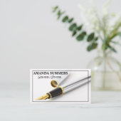 Inktpen | Schrijver | Openbare notaris Visitekaartje (Staand voorkant)