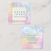 inktsplash-waterverf vierkante visitekaartje (Voorkant / Achterkant)