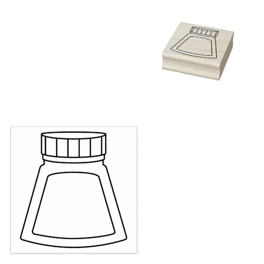 Inktstaal voor fonteinen 	rubberstempel (Gestempeld)