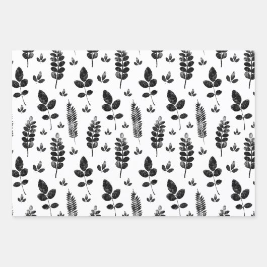 Inktstempel van witte en zwarte weide inpakpapier vel (Voorkant)