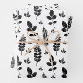 Inktstempel van witte en zwarte weide inpakpapier vel (In situ)