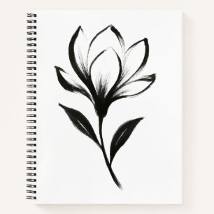 Inktstijl Magnolia – Elegant bloemontwerp op Notitieboek