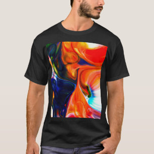 Inktverf exploderen: kleurrijk Abstract T-shirt
