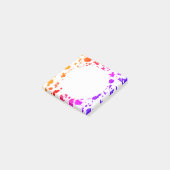 Inktverf plastic plaatje kleurig, heldere regenboo post-it® notes (Schuin)