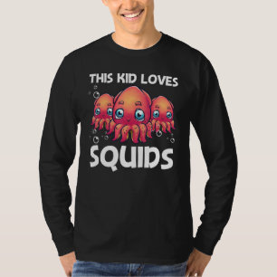 inktvis voor kinderen jongens octopus kust kraken t-shirt