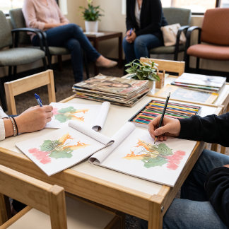 Inktvlek tekenblok voor de wachtkamer Creatieve ac Notitieblok