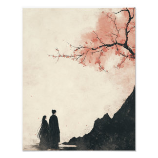 Inktwas schilderen foto afdruk