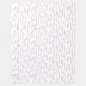 Inky afgeronde lijnen patroon | Dusty Pink op Wit Fleece Deken (Voorkant)