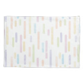 Inky afgeronde lijnen patroon | Pastel regenboog k Kussensloop (Achterkant-Links)