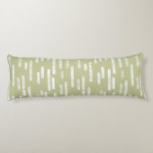 Inky afgeronde lijnen patroon | wit/pistachegroen lichaamskussen (Achterkant)