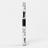 Inky Black florals aangepast Case-Mate iPhone Case (Achterkant/rechts)