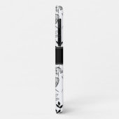 Inky Black florals aangepast Case-Mate iPhone Case (Achterkant/links)