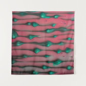 Inky Expressions - Abstracte roze kunst print Wandkleed (Voorkant (horizontaal))