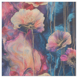 Inky Floral Cosmos Stof