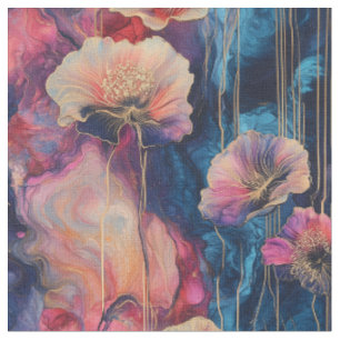 Inky Floral Cosmos Stof