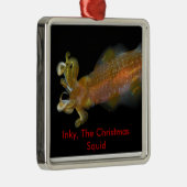 Inky, kerstvister metalen ornament (Rechts)