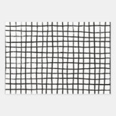 Inky Lines Grid Brushstrokes Simple Minimal B&W Inpakpapier Vel (Voorkant 2)