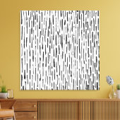 Inky Lines - Zwart op wit Canvas Afdruk (Insitu (Woonkamer))