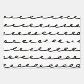 Inky Loop Brushstrokes Eenvoudig Minimaal Zwart Wi Inpakpapier Vel (Voorkant 3)