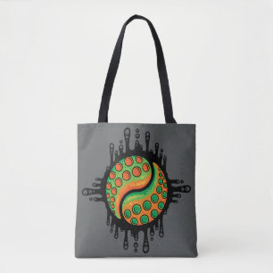 Inky Octopus Tentakel Yin Yang Symbool Draagtas