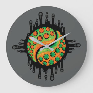 Inky Octopus Tentakel Yin Yang Symbool Grote Klok