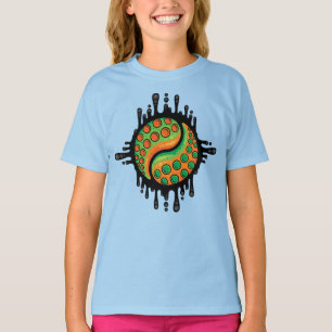 Inky Octopus Tentakel Yin Yang Symbool T-shirt
