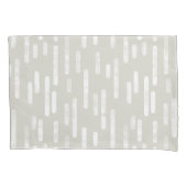 Inky Roundlines Pattern | Beige en wit Kussensloop (Voorkant-Links)