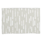 Inky Roundlines Pattern | Beige en wit Kussensloop (Voorkant-Rechts)