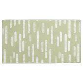 Inky Roundlines Pattern | Bleke pistache/wit Kussensloop (Voorkant-Rechts)