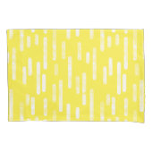 Inky Roundlines Pattern | Helder geel + wit Kussensloop (Voorkant-Links)