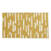 Inky Roundlines Pattern | Oud goud en wit Kussensloop (Achterkant-Links)