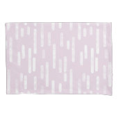 Inky Roundlines Pattern | Stoffig Roze en Wit Kussensloop (Voorkant-Links)