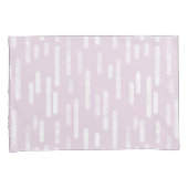 Inky Roundlines Pattern | Stoffig Roze en Wit Kussensloop (Voorkant-Rechts)