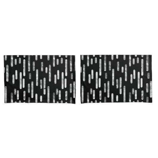 Inky Roundlines Pattern | Zwart-Wit Kussensloop (Voorkant-Set)
