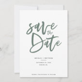 Inky script slaat de datum op save the date (Voorkant)