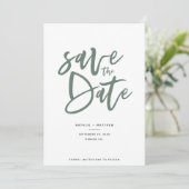 Inky script slaat de datum op save the date (Staand voorkant)