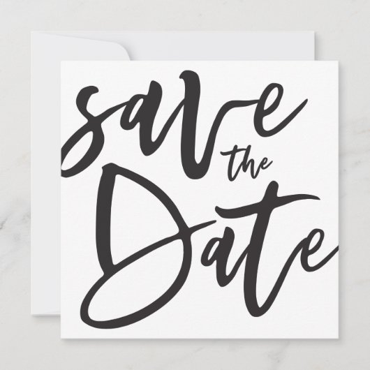 Inky script slaat de datum op save the date (Voorkant)