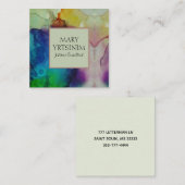 Inky Square Vierkante Visitekaartje (Voorkant / Achterkant)