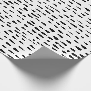 Inky stippen en streepjes met handbeschilderd verp cadeaupapier
