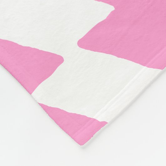 Inky Triangles - Roze en Wit Fleece Deken (Hoek)