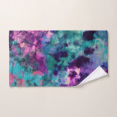 Inky Waterverf Abstracte kosmische kleurenschilder Bad Handdoek (Handdoek)