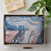 Inky Wave1 rood, wit & blauw Tissuepapier (Geschenk)