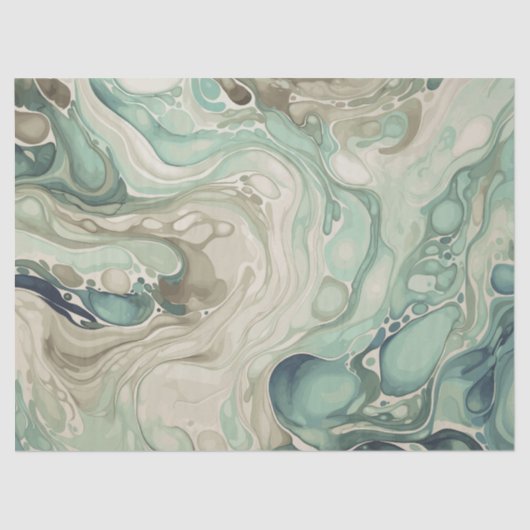 Inky Wave 1 Koffie Aqua Tissue Papier (Voorkant)