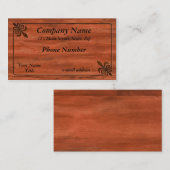 Inlay Wood Fleur de lis Visitekaartje (Voorkant / Achterkant)