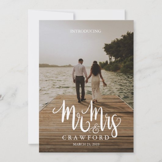 Inleiding van de heer & mevrouw Married Wedding An Kaart (Voorkant)