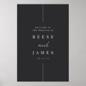 Inline | Affiche de bienvenue Mariage minimale mod (Devant)