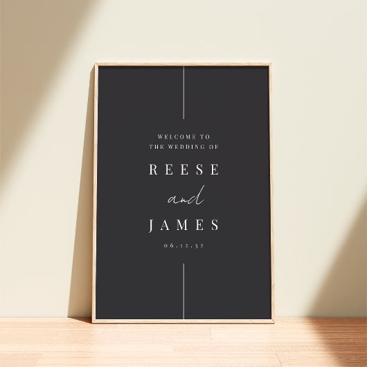 Inline | Affiche de bienvenue Mariage minimale mod