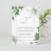 Inline Faded Foto | Moderne minimale bruiloft Kaart (Staand voorkant)