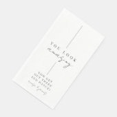 inline | Moderne minimale "je ziet er geweldig" br Servet (Hoek)