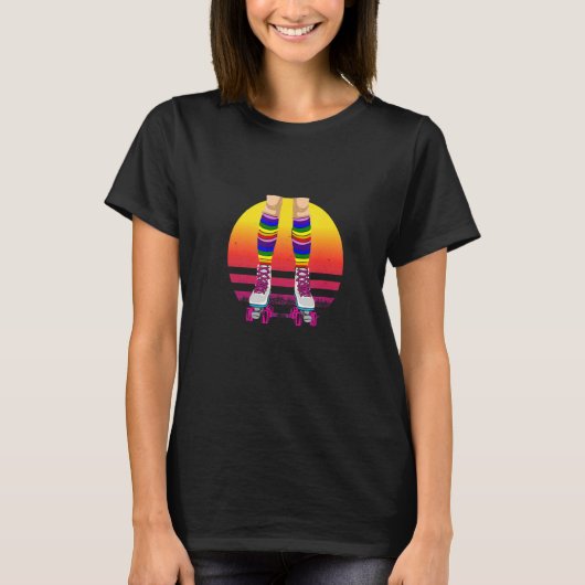Inline Schaats Rollerskating Roller Eighties Outfi T-shirt (Voorkant)